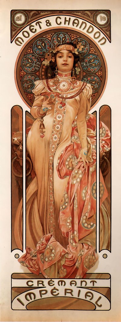 モエ＆シャンドンクレマンインペリアルン 作： Alphonse Mucha